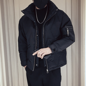 MY38-P178 冬季羽绒服男立领外套2024新款男装帅潮牌羽绒棉衣服2图片
