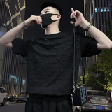 X55-P48高级感T恤男ins潮牌短袖痞帅男装上衣2024新款夏季薄款，男装T恤，电商A257