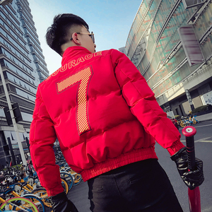 MY918-P140 冬季男士韩版修身棉衣网红潮牌时尚加厚社会小伙外套图片
