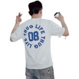 T68-P40网红潮牌短袖男t恤2021夏季潮流微阔韩版休闲体恤，男装T恤，电商A257