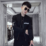 JK003-特批982021春季男士外套修身潮流青春帅气反光炸接夹克，男装夹克，电商A257