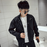 J51-P88秋季男士夹克外套潮牌ins机车工装宽松休闲纯色外套1，男装夹克，电商A257