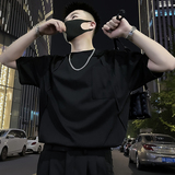 X50-P58设计感短袖T恤男重磅ins潮牌半袖2024新款夏季男装，男装T恤，电商A257