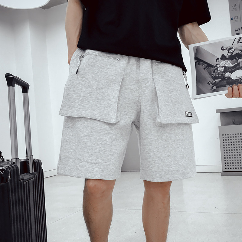 D50男士夏季韩版短裤2021新款宽松运动休闲纯色潮流工装裤,男装休闲裤,电商A257