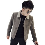 K88-P155妮子大衣短款2021秋冬新款外套男韩版休闲时尚加厚外套，男装毛呢大衣，电商A257