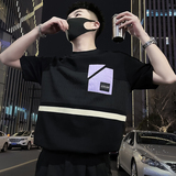 X31-P58设计感T恤男短袖潮牌夏季男装衣服2024新款男装上衣暗黑，男装T恤，电商A257