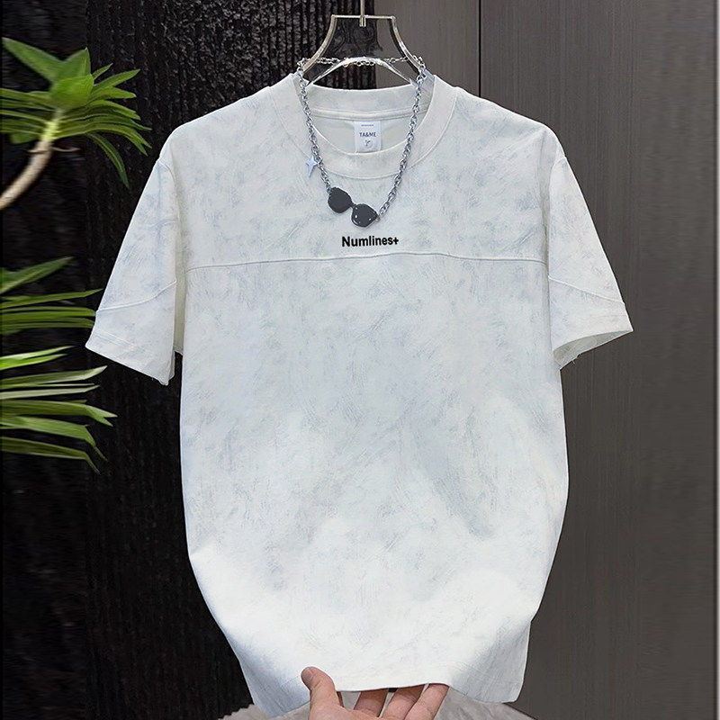 品牌圆领短袖T恤男2026新款夏季爆款潮牌时尚百搭字母男士上衣帅