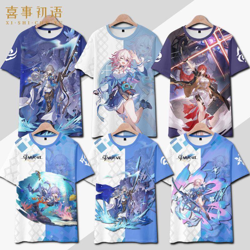 三月七短袖T恤姬子 克拉拉崩坏星穹铁道周边二次元痛衣服体恤衫夏