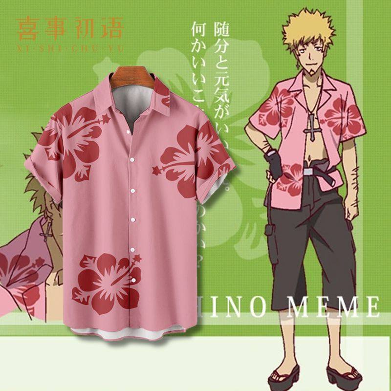 物语系列动漫忍野咩咩cos同款短袖衬衫男女学生夏季二次元痛衣服