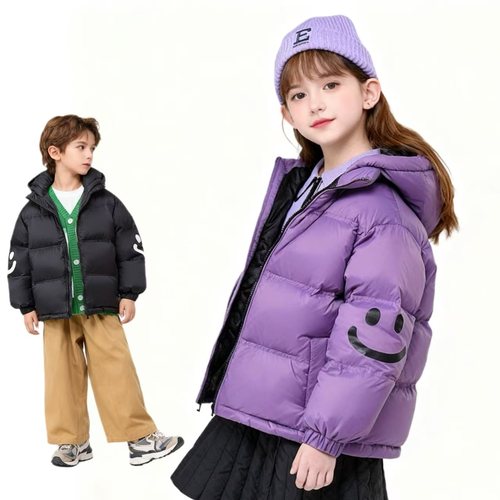 中大童冬季轻便保暖连帽绒羽服