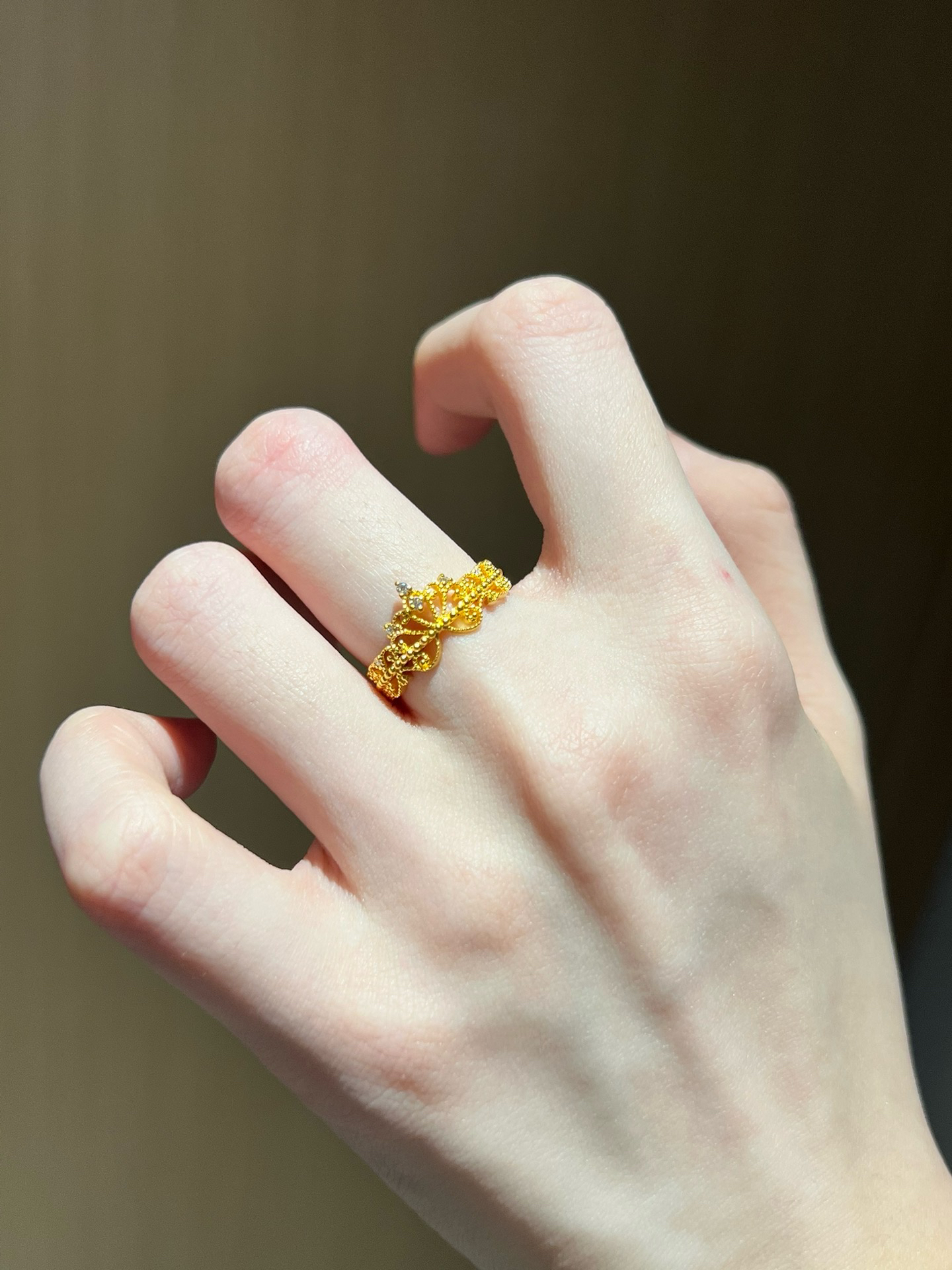 黄金戒指皇冠戒指足金999