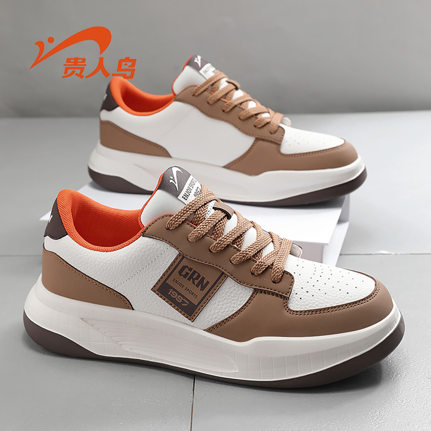 贵人鸟男鞋板鞋秋冬季新款皮革防水运动鞋低帮EVA软底轻便休闲鞋,运动鞋new,板鞋,淘宝优惠券,粉丝福利购,淘宝优惠卷