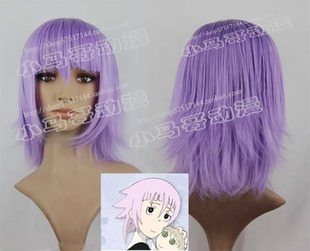 cosplay假发 噬魂师 古洛那 浅紫色动反翘漫造型假发 短发