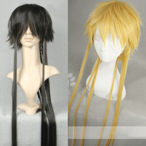 cosplay动漫造型假发 圣斗士星矢冥王哈迪斯Hades Alone 黑色金色