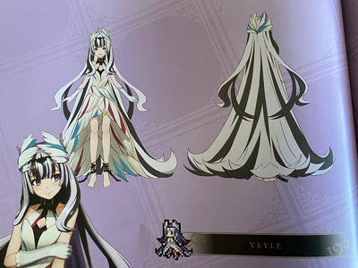 动漫假发火焰纹章结合-Veil 120 CM 黑色白色混 cosplay 假发订制