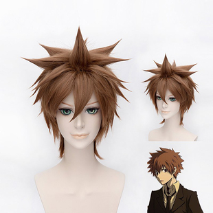 家庭教师 泽田纲吉 棕色短发 爆炸 cosplay假发