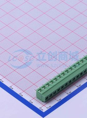 DB125-3.81-14P-GN螺钉式接线端子3.81mm 1x14P直插绿色