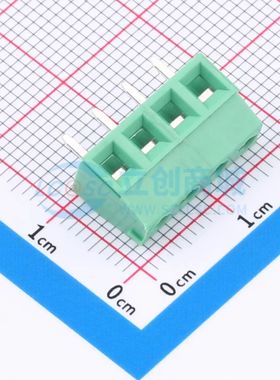 WJ124-3.81-4P螺钉式接线端子3.81mm 1x4P直插绿色