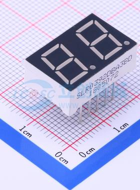 2位0.39英寸蓝色数码管 共阳极LED数码管SLR0392DBA3BD可开票