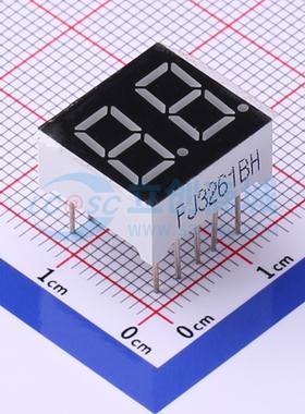 2位0.36英寸红色数码管 共阳极LED数码管FJ3261BH可开票