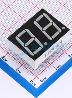 2位0.56英寸红色数码管 共阳极LED数码管FJ5261DH可开票