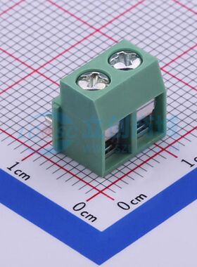 JL126R-50002G01螺钉式接线端子5mm 1x2P弯插绿色