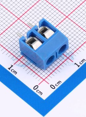 BX-DG01V-5.0-2P5螺钉式接线端子5mm 1x2P直插蓝色