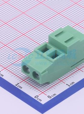 WJ500H-5.08-2P螺钉式接线端子5.08mm 1x2P直插绿色