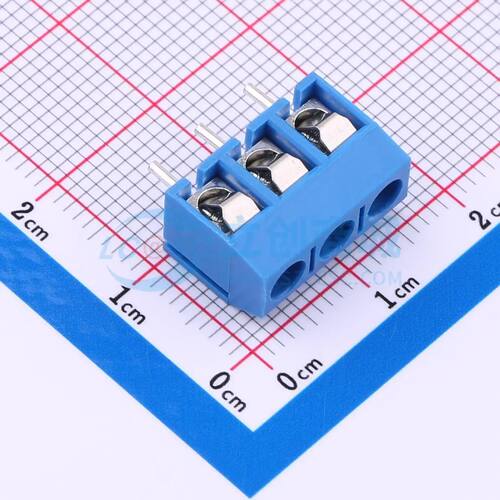 MX301-5.0-03P-BU01-Cu-Y-A螺钉式接线端子5mm 1x3P直插蓝色