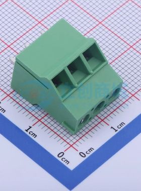 DG504-5.08-03P-14-00A(H)螺钉式接线端子5.08mm 1x3P直插绿色