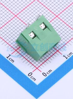 JL127R-50802G01螺钉式接线端子5.08mm 1x2P弯插绿色