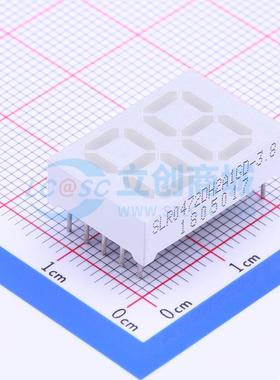 2位0.47英寸黄绿色共阳极LED数码管SLR0472DH2A1GD-3.8可开票
