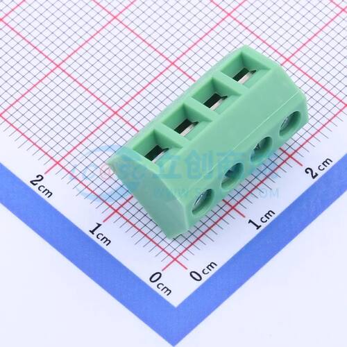 KF127S-5.0-4P螺钉式接线端子5mm 1x4P直插绿色
