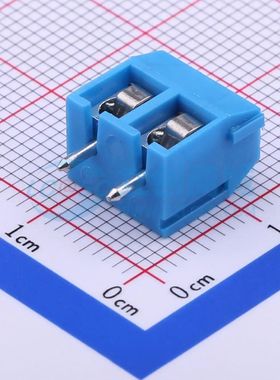 DB301V-5.0-2P-BU-S螺钉式接线端子5mm 1x2P直插蓝色