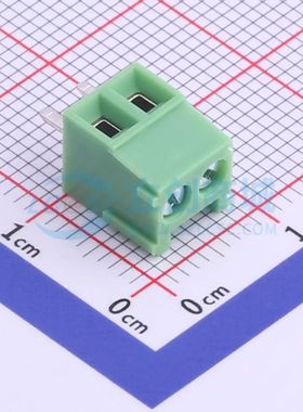 XY302V-3.5-2P螺钉式接线端子3.5mm 1x2P直插绿色