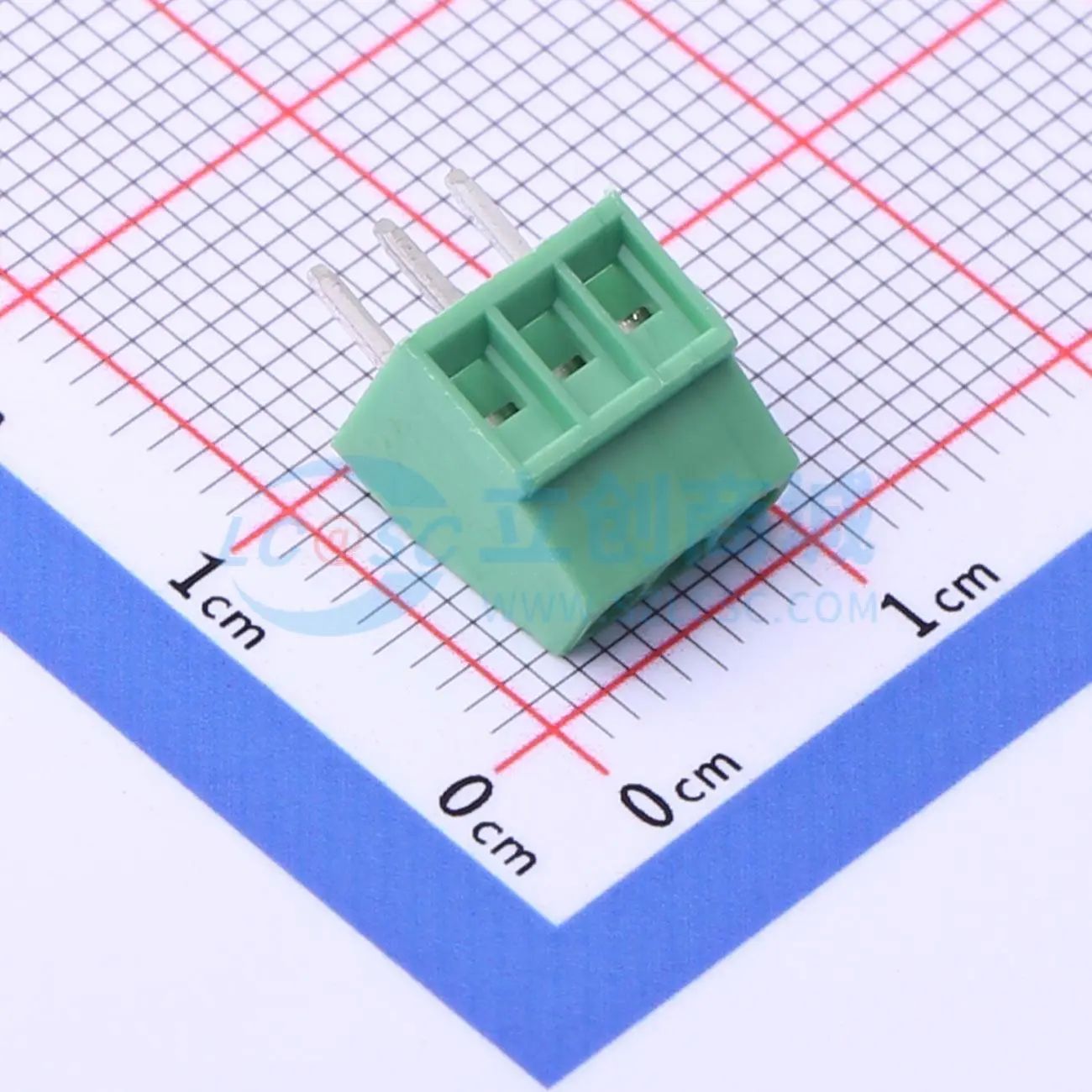 JL308-25403G01螺钉式接线端子2.54mm 1x3P直插绿色