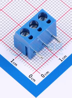 MX300R-5.0-03P-BU01-Cu-Y-A螺钉式接线端子5mm 1x3P弯插绿色