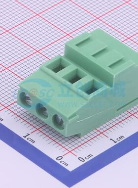 WJ500H-5.08-3P螺钉式接线端子5.08mm 1x3P直插绿色