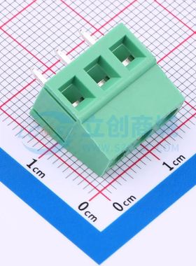 MX128-5.08-03P-GN01-Cu-Y-A螺钉式接线端子5.08mm 1x3P直插绿色