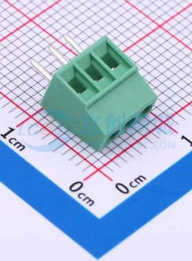 MX128-2.54-03P-GN01-Cu-Y-A螺钉式接线端子2.54mm 1x3P直插绿色