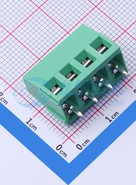 MX128-5.08-04P-GN01-Cu-Y-A螺钉式接线端子5.08mm 1x4P直插绿色