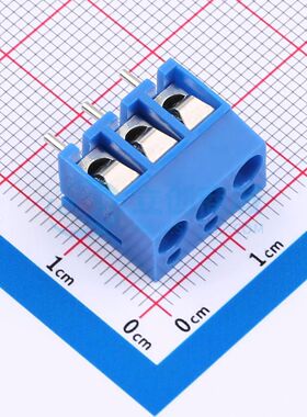 ZX-DG00V-5.0-3P螺钉式接线端子5mm 1x3P直插蓝色