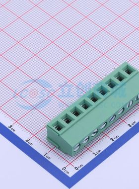 JL500-50009GT1螺钉式接线端子5mm 1x9P直插绿色