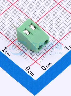 ZX-DG28L-2.54-2P螺钉式接线端子2.54mm 1x2P直插绿色
