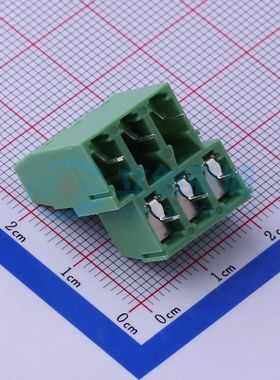 KF127B-5.08-2*3P螺钉式接线端子5.08mm 2x3P直插绿色