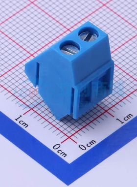 DB103-5.0-2P-BU-S螺钉式接线端子5mm 1x2P直插蓝色