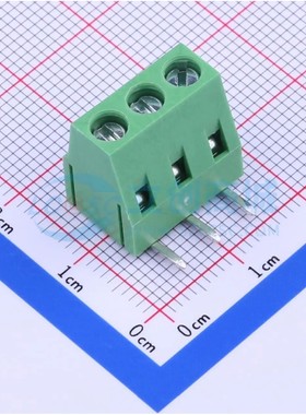 WJ128R-5.0-3P螺钉式接线端子5mm 1x3P弯插绿色