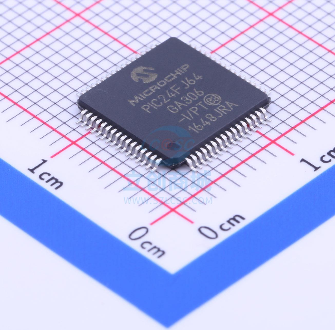 全新PIC24FJ64GA306-I/PT 单片机(MCU/MPU/SOC) PIC24FJ64GA306-I