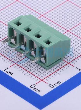 JL124D-38104G01螺钉式接线端子3.81mm 1x4P直插绿色