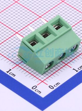 DG127-5.0-03P-14-1002A(H)螺钉式接线端子5mm 1x3P直插绿色